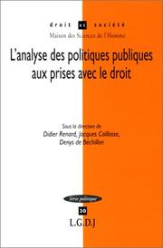 Front cover of Analyse des Politiques Publiques by Caillosse-Renard