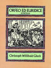 Front cover of Orfeo ed Euridice in Full Score by Christoph Willibald Gluck
