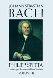 Cover of Johann Sebastian Bach by Philipp Spitta