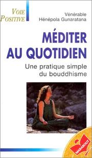 Front cover of Mediter au quotidien by Gunaratana H.