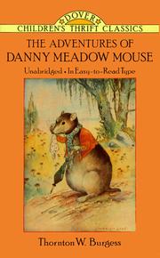 Cover of The adventures of Danny Meadow Mouse by Thornton W. Burgess