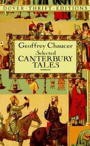 Front cover of Selected Canterbury tales by Geoffrey Chaucer