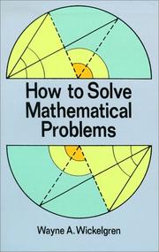 Cover of How to solve mathematical problems by Wayne A. Wickelgren