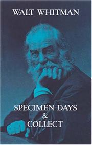 Cover of Specimen days by Walt Whitman