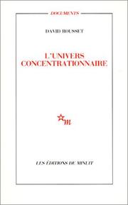 Cover of L' univers concentrationnaire by David Rousset