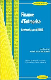Front cover of Finance D'Entreprise by Hubert De La Bruslerie