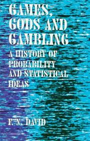 Front cover of Games, gods and gambling by F. N. David