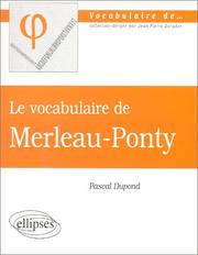 Front cover of Merleau ponty by Dupond