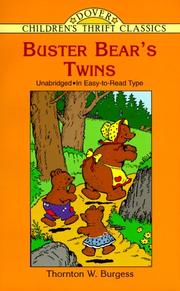 Cover of Buster Bear's twins by Thornton W. Burgess