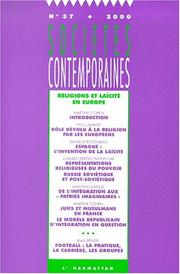 Front cover of Religions et laicite en europe by Societes Contemporai