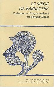 Cover of Le siège de Barbastre by Bernard Guidot