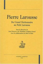 Cover of Pierre Larousse by Jean Pruvost