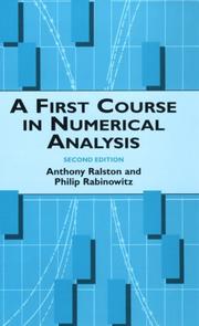 Cover of A first course in numerical analysis by Anthony Ralston
