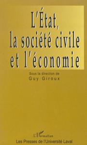 Front cover of L'Etat, La Societe Civile Et L'Economie by Guy Giroux
