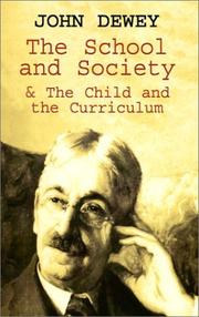 Cover of The school and society by John Dewey