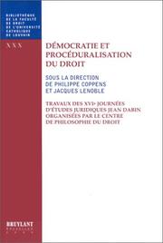 Front cover of Democratie et proceduralisation du droit by Coppens /Lenoble