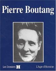 Front cover of Pierre Boutang by Antoine-Joseph Assaf