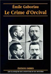 Cover of Le crime d'Orcival by Émile Gaboriau