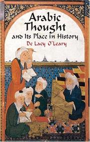 Cover of Arabic thought and its place in history by De Lacy O'Leary