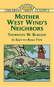 Cover of Mother West Wind's neighbors by Thornton W. Burgess