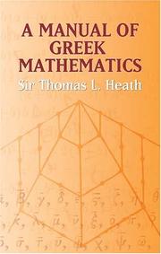 Front cover of A Manual of Greek Mathematics by Thomas Little Heath