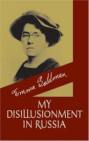Cover of My disillusionment in Russia by Emma Goldman