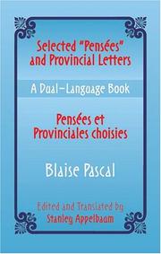 Front cover of Selected "Pensees" and Provincial Letters/Pensees et Provinciales choisies by Blaise Pascal