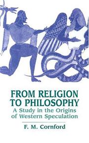 Cover of From religion to philosophy by Francis MacDonald Cornford