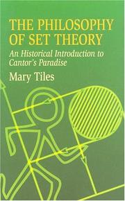 Cover of The philosophy of set theory by Mary Tiles