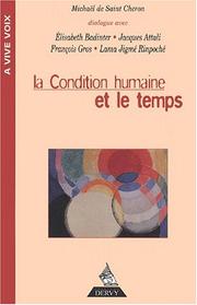 Front cover of La condition humaine et le temps by Michael de Saint-Cheron