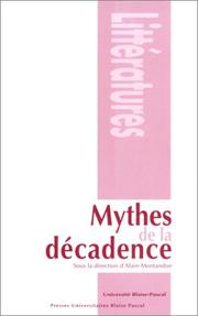 Front cover of Mythes de la décadence by Alain Montandon