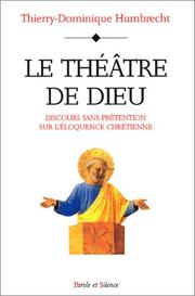 Front cover of Le Théâtre de Dieu by Thierry-Dominique Humbrecht