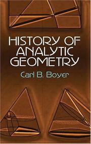 Front cover of History of analytic geometry by Carl B. Boyer
