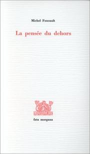 Front cover of La pensée du dehors by Michel Foucault