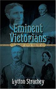 Front cover of Eminent Victorians by Giles Lytton Strachey
