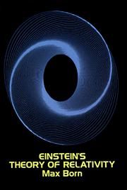 Front cover of Einstein's theory of relativity by Max Born