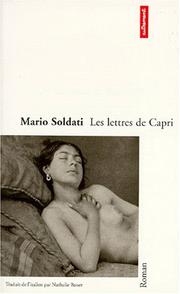 Cover of Les lettres de Capri by Mario Soldati