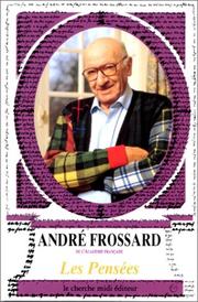 Cover of Les pensées by André Frossard