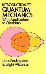 Cover of Introduction to quantum mechanics by Linus Pauling