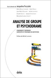 Front cover of Analyse de groupe et psychodrame by Jacqueline Falguière