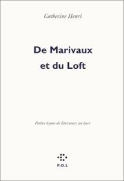 Front cover of De Marivaux et du Loft by Catherine Henri