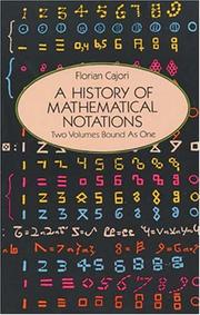 Cover of A history of mathematical notations by Florian Cajori