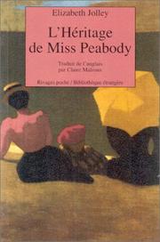 Front cover of L'héritage de Miss Peabody by Elizabeth Jolley