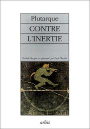 Cover of Contre l'inertie by Plutarch