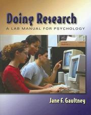 Cover of Doing research by Jane F. Gaultney