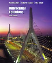 Cover of Differential equations by Paul Blanchard