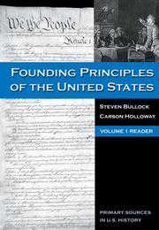Front cover of Founding Principles of the United States, Volume 1 by Steven Bullock