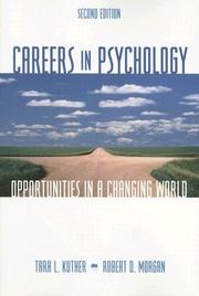 Cover of Careers in psychology by Tara L. Kuther