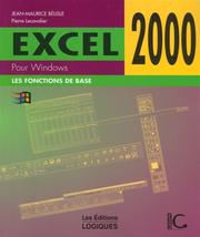 Front cover of Excel 2000. Les Fonctions de base by Jean-Maurice Belisle