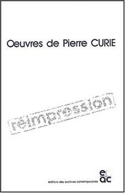 Front cover of Oeuvres de Pierre Curie by Pierre Curie